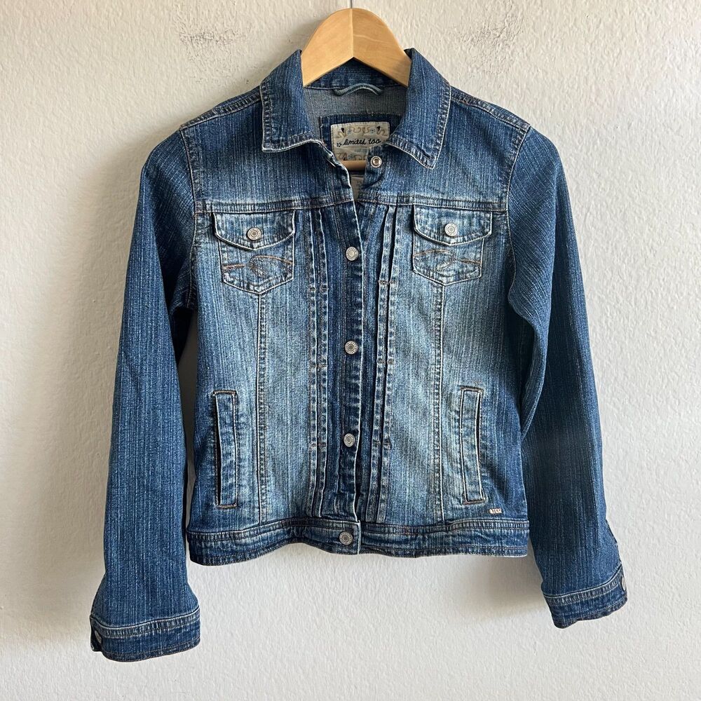 LIMITED TOO Vintage Y2K 2000s Denim Jean Jacket Womens XS Junior Medium